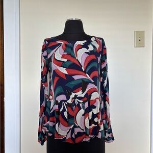 MAEVE Anthropologie Cheyenne Ruffle Peplum Long Sleeve Blouse